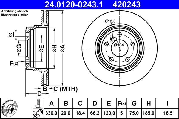 ATE Discofreno  24.0120-0243.1
