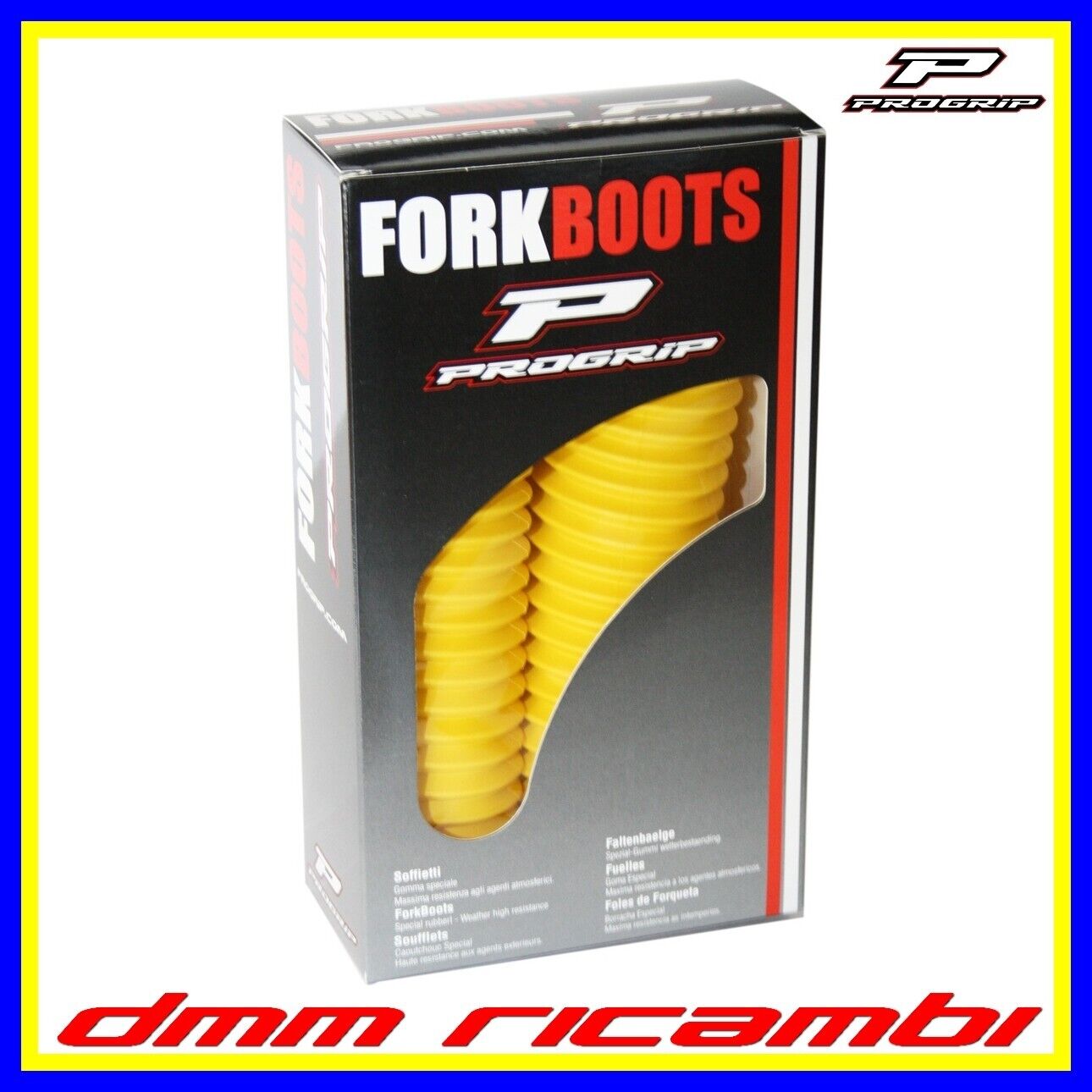 Soffietti forcella Moto PROGRIP universali 42/45 mm 60/65 mm Giallo Enduro 2510