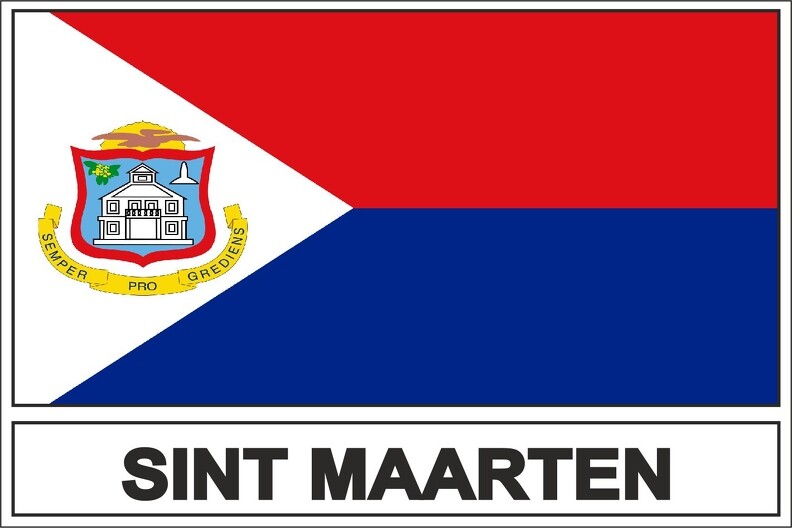 Sticker adesivi adesivo bandiera sint maarten saint martin SX