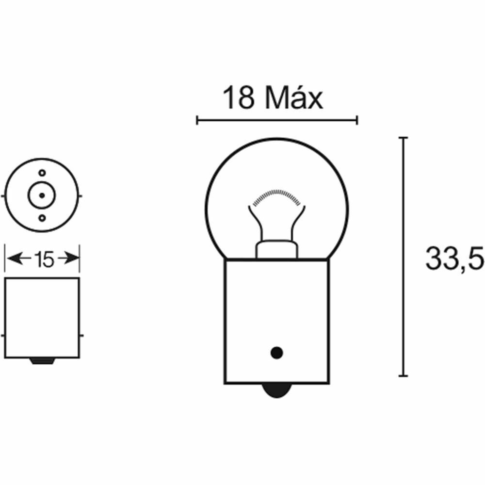 LAMPADINA BCR LAMPADA SINGOLA 12V / 10W BULBO