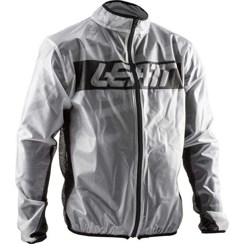 GIACCA ANTIPIOGGIA IMPERMEABILE CROSS ENDURO TRASPARENTE LEATT RACECOVER TG 4XL
