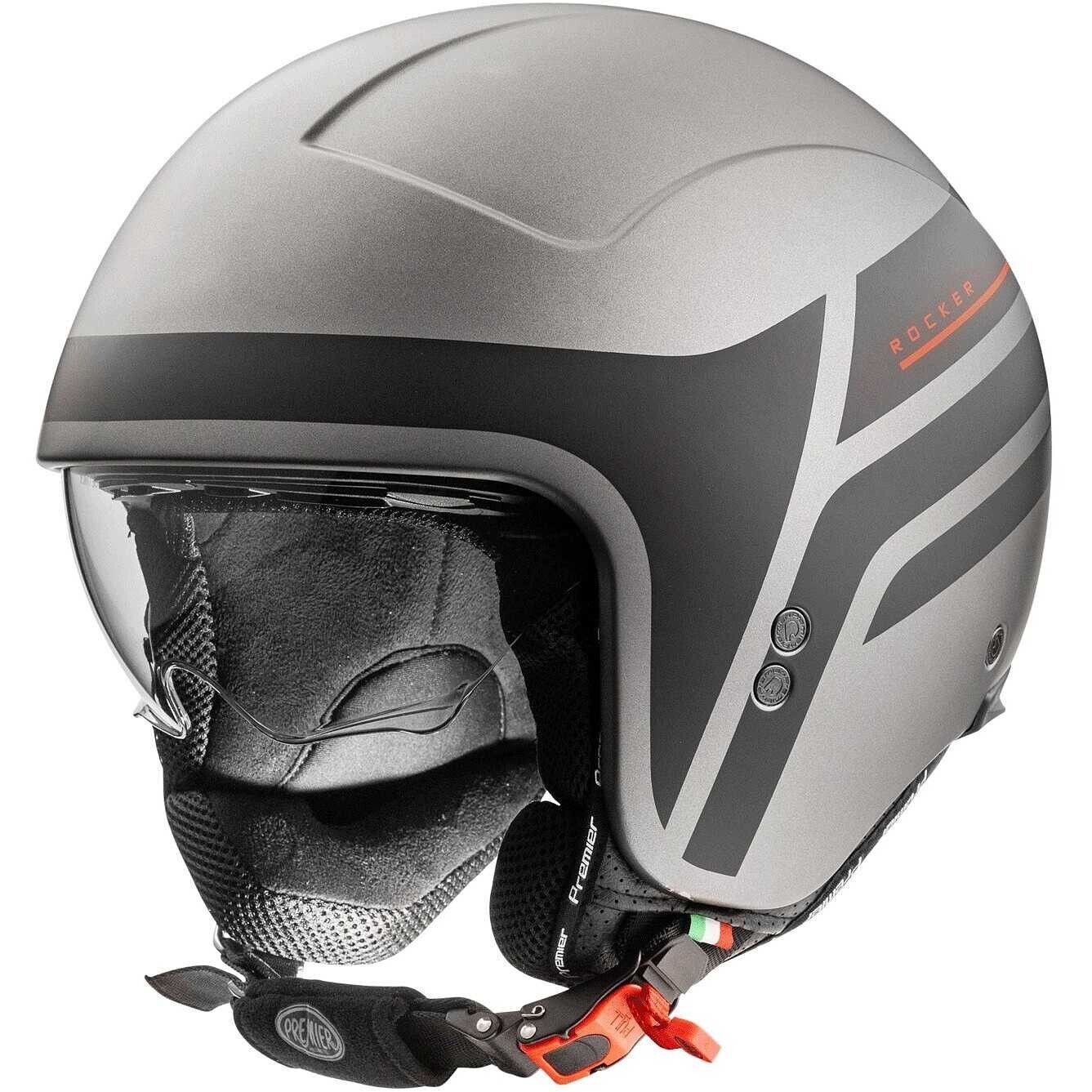 Premier casco vespa Tg S custom scrambler cafè racer special helmet jet ROCKER