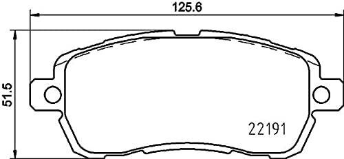 HELLA 8DB 355 031-721 Bremsbelagsatz, Scheibenbremse (l0l)