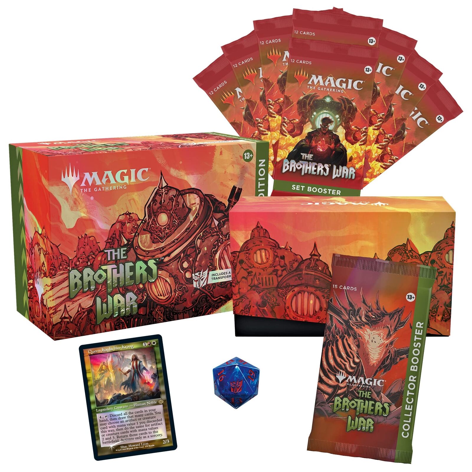 Magic The Gathering The Brothers’ War Gift Bundle, 8 Set Boosters + 1 Collector