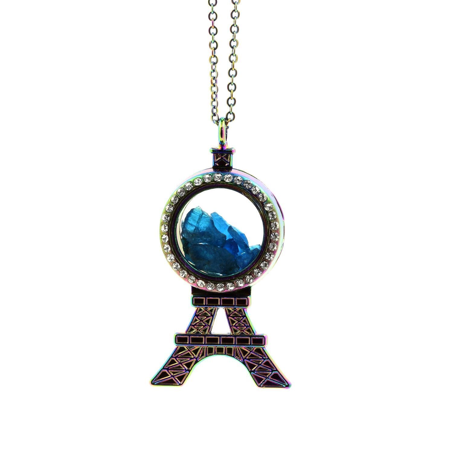 Collana Apatite Blu Neon Brut. Modello Francia