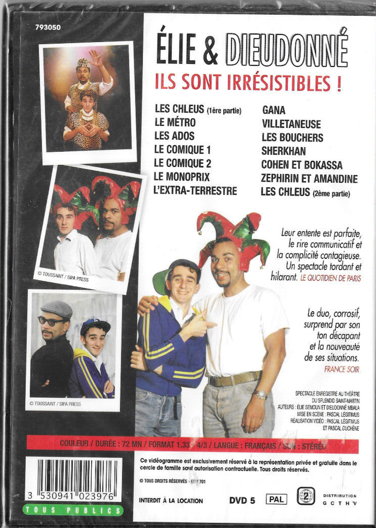 Elia E Dieudonné - DVD Nuova - Irresistibili - Gana - Il Metro - Le Adolescenti