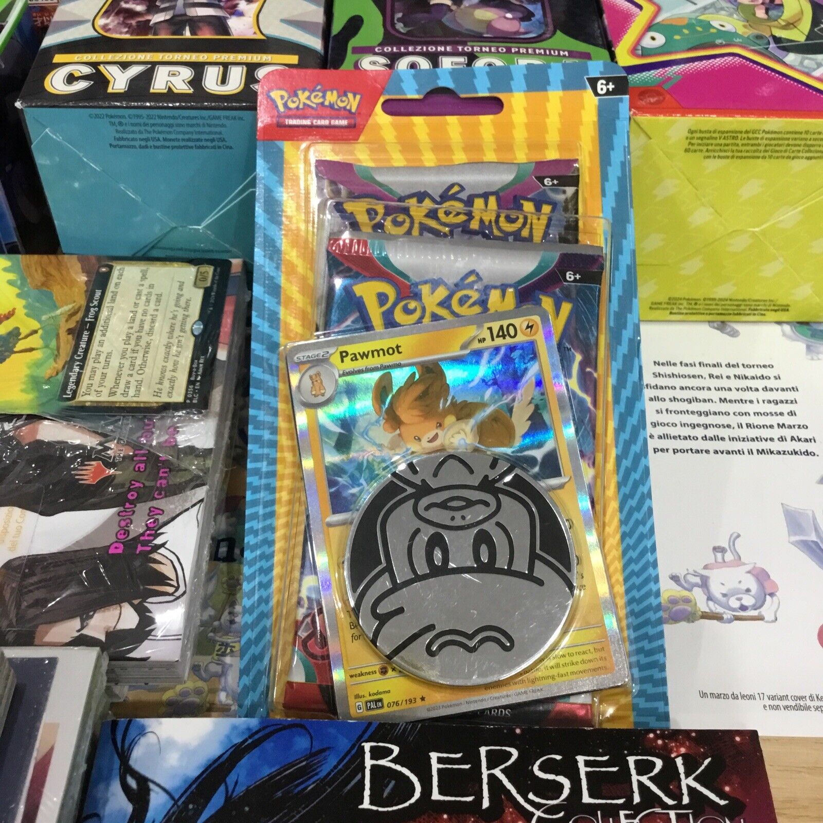 Blister Pokemon - 2 bustine + moneta Pawmot enhanced - ENG- Sealed