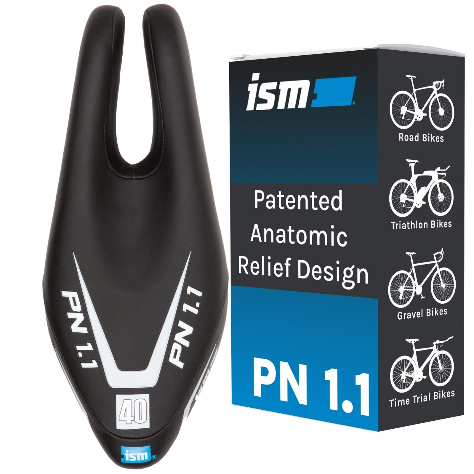 SILLIN ISM PN 1.1 TRIATHLON 270x110 FOAM 40 NEGRO