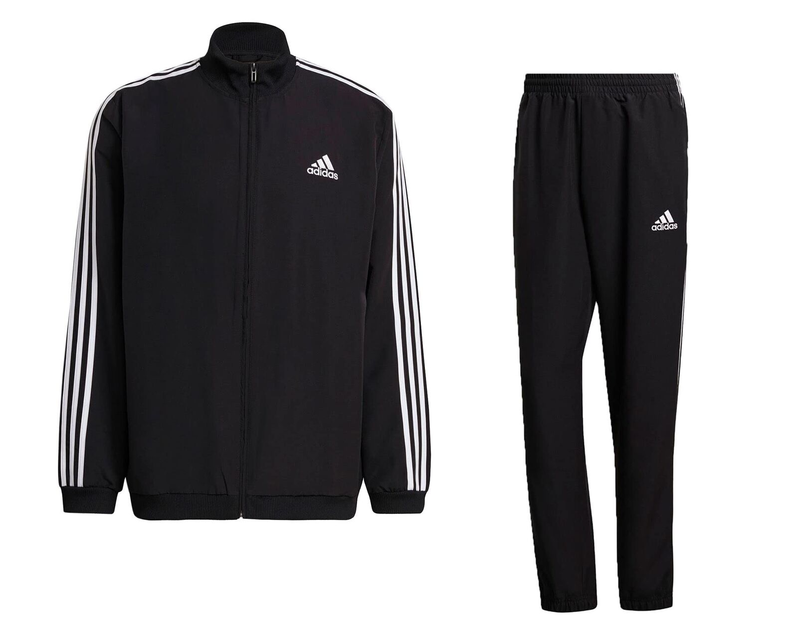 Adidas Gk9950, Tracksuit Uomo, Top: Nero/Bianco Fondo: Nero/Bianco, M