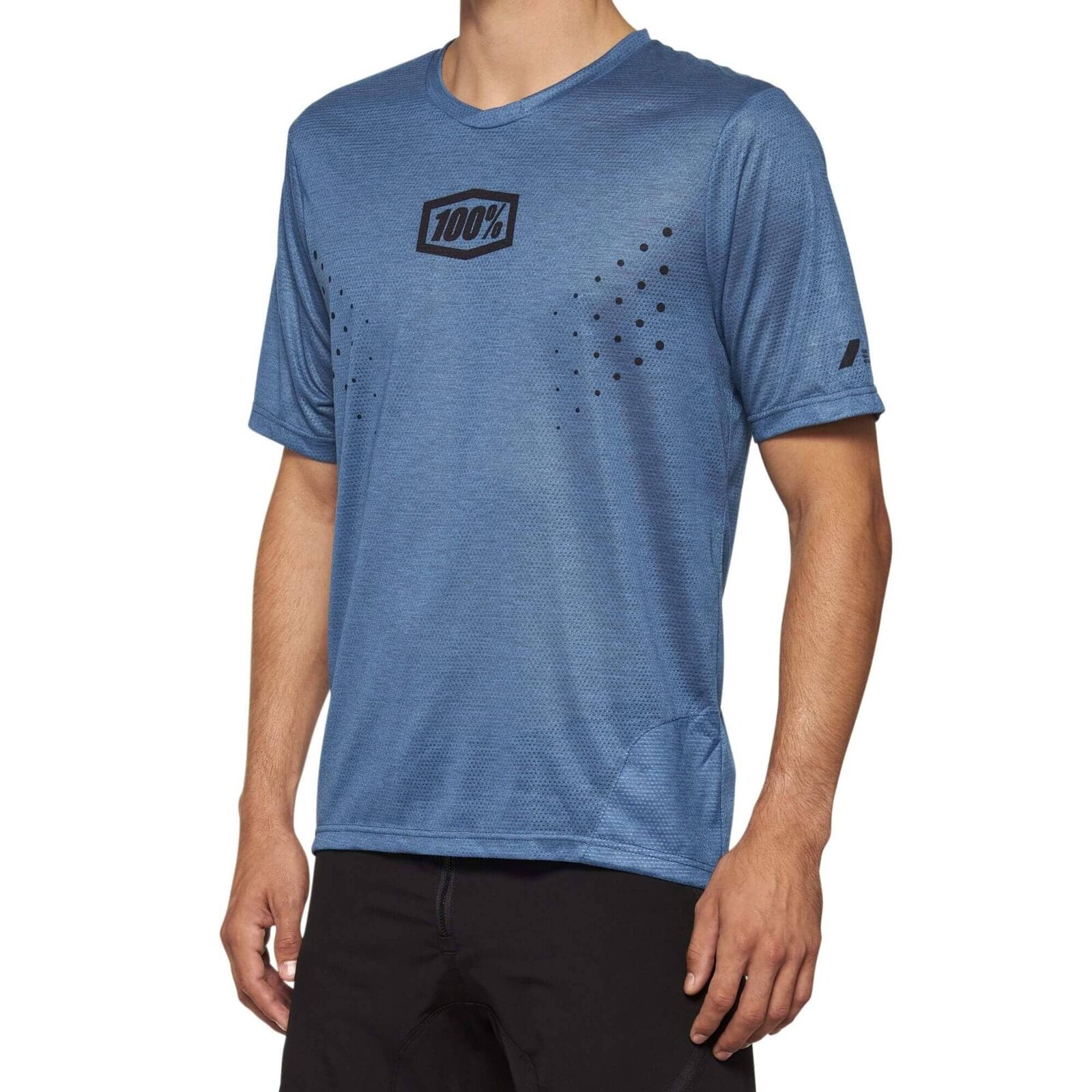 Unbekannt 100% MTB Jersey Manica Corta Airmatic Mesh Slate Blue Slate XL