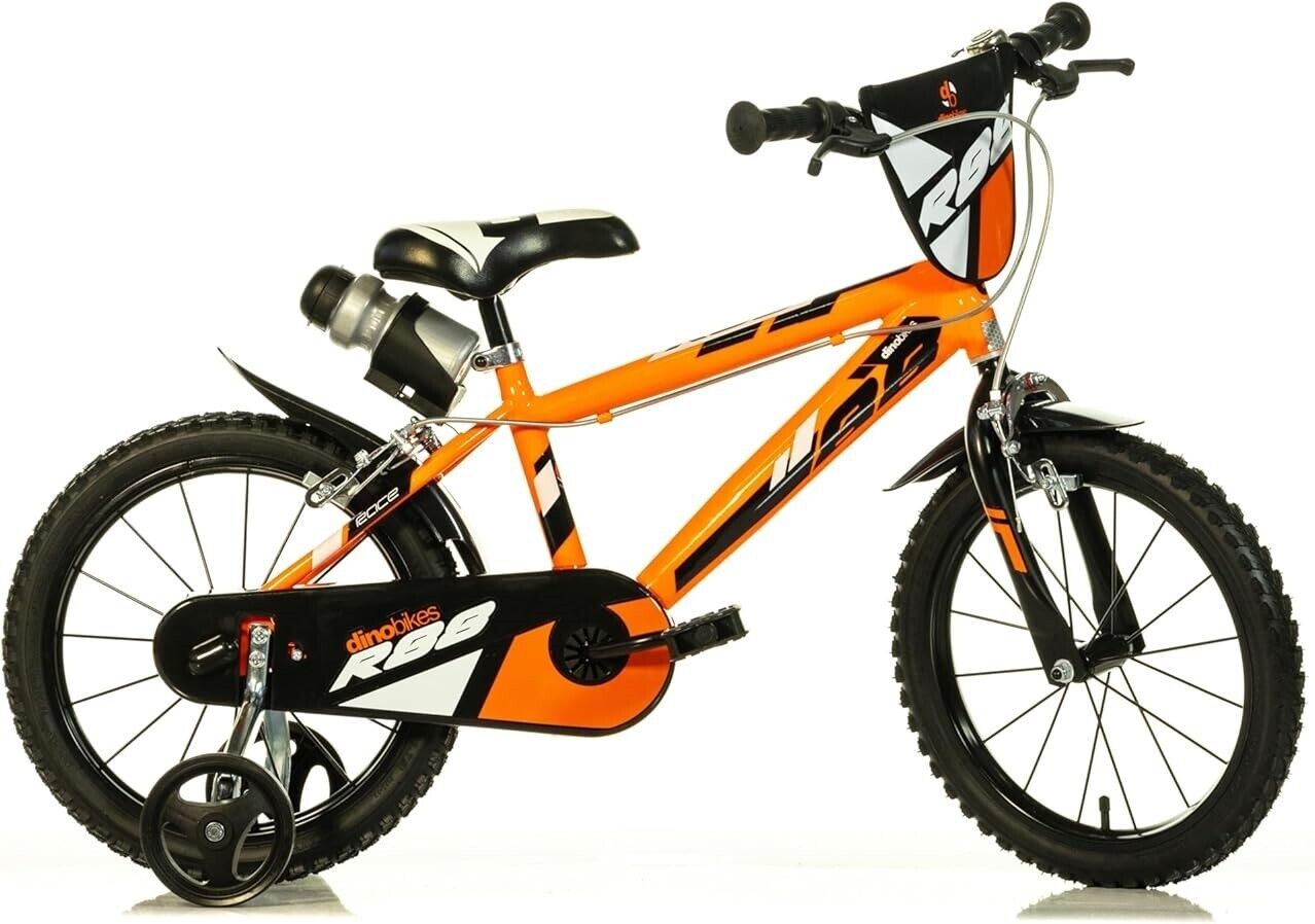 BICI MISURA 14 BIMBO MTB DINO BIKES BICICLETTA BAMBINO ART. 414U-26UR88 ARANCIO