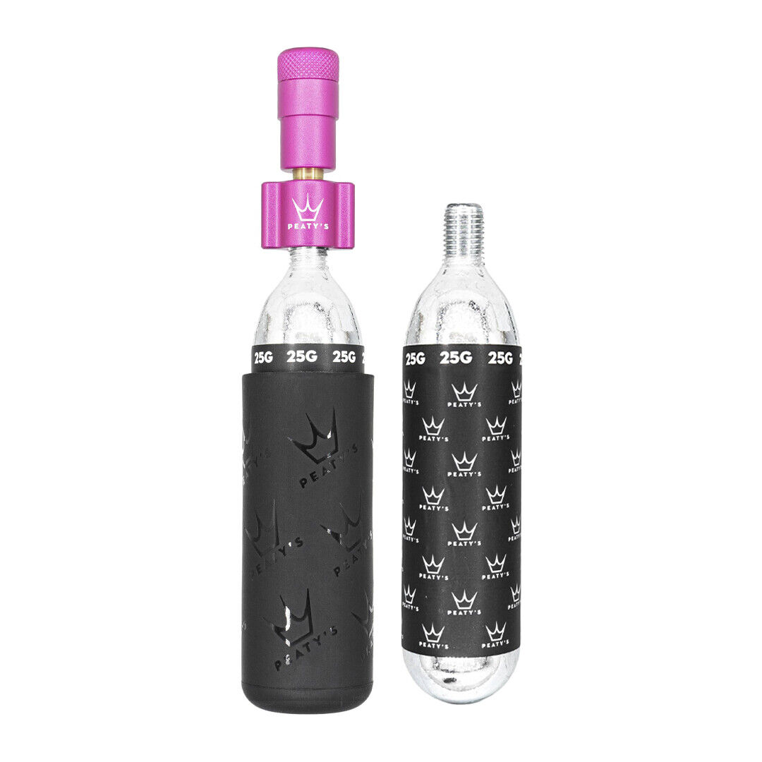 kit erogatore e bomboletta co2 tyre inflator holeshot mtb 25g rosa PY-HTI-MTB-PU