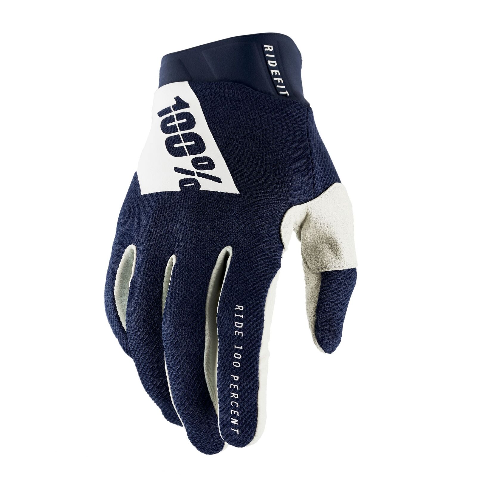 100% RIDEFIT - Guanti da motocross, da uomo, per motocross e motocross Blue/Whit