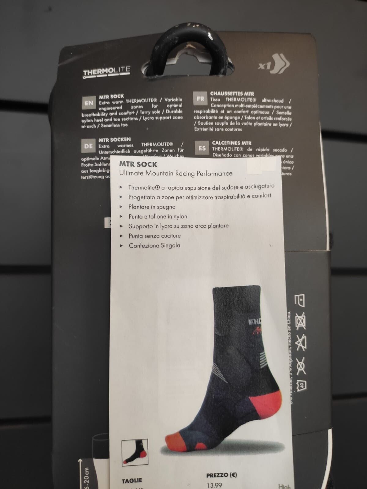calzini originali Endura Thermolite II sock - confezione 2 paia - taglia L/XL