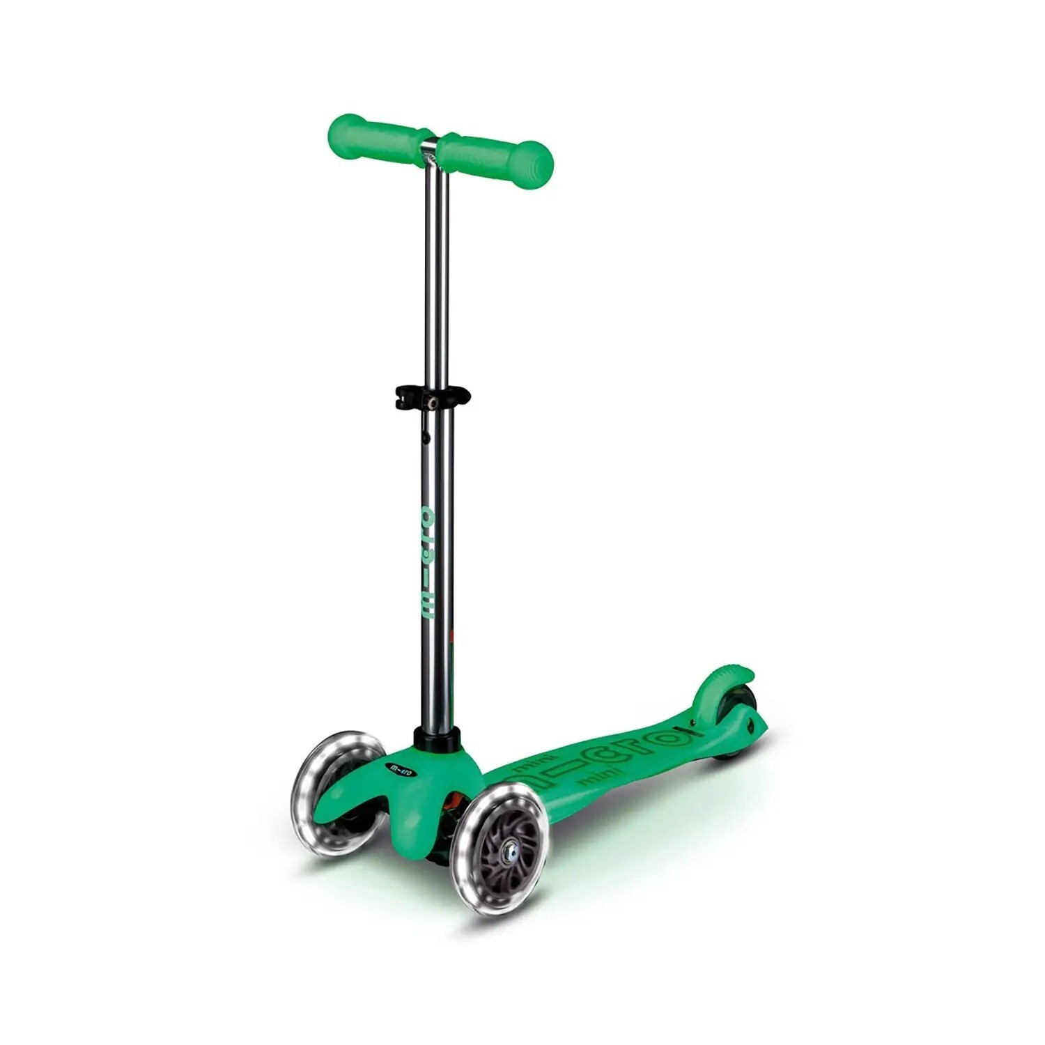 MONOPATTINO scooter MINI MICRO a 3 ruote DELUXE GLOW LED originale VERDE età 2+