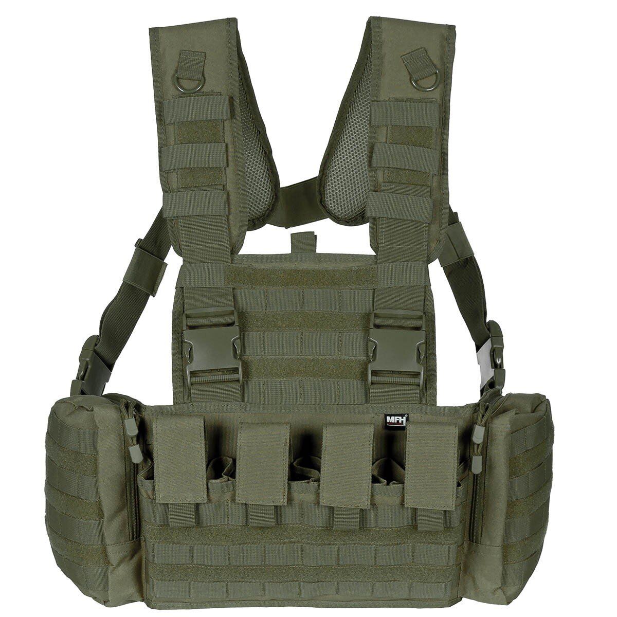 Torace Rig Missione Con Modulare Sistema Battaglia Tattico Combat Vest Verde MFH