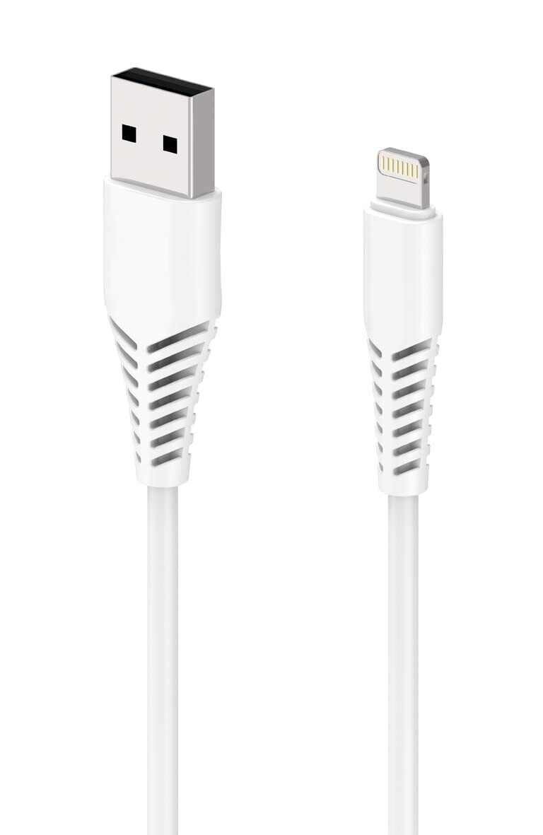 2GO Ladekabel/Datenkabel kompatibel mit Apple Lightning 1m weiß