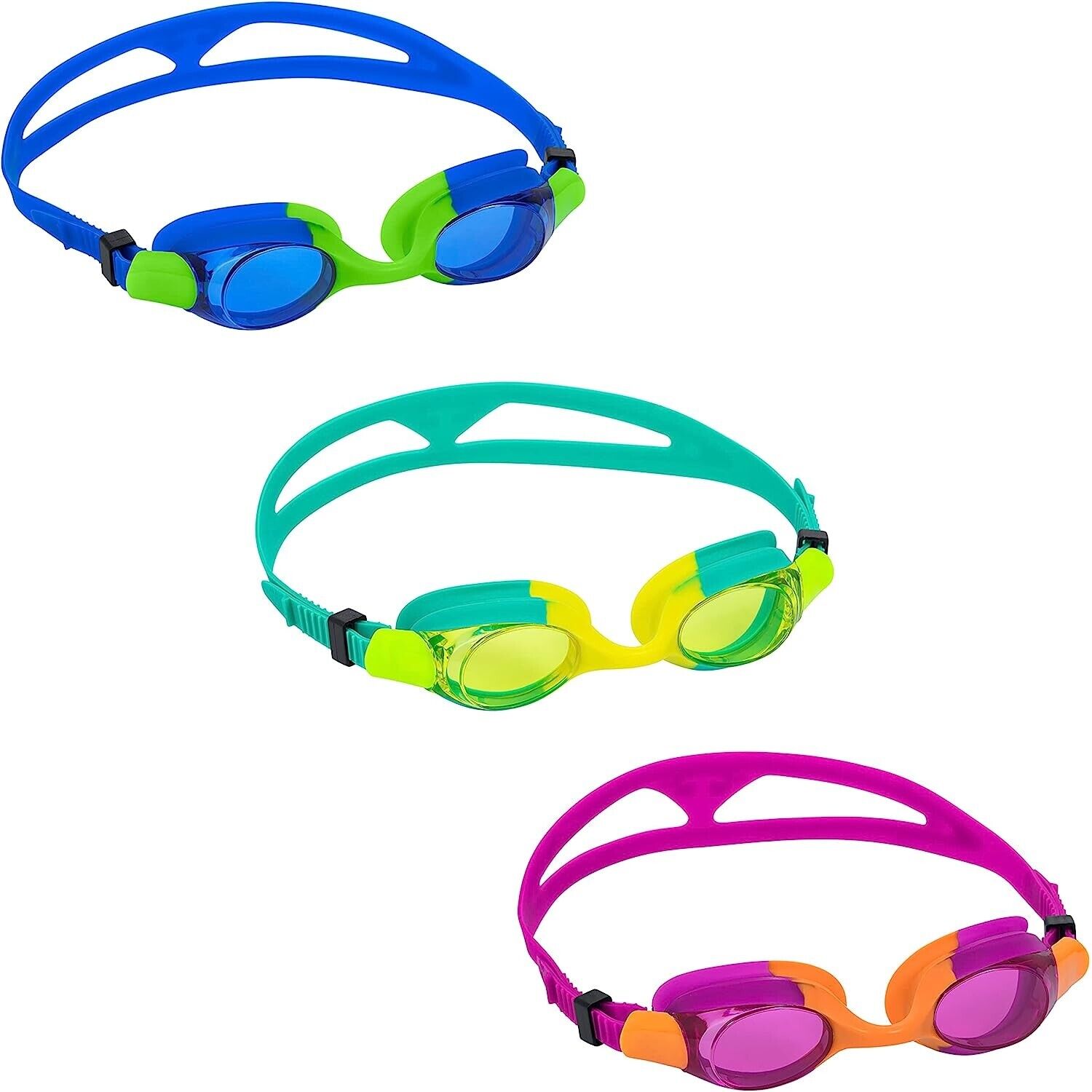 BESTWAY OCCHIALINI DA NUOTO PER BAMBINI HYDRO-SWIM SUMMER SWIRL 7+ ANNI 21099