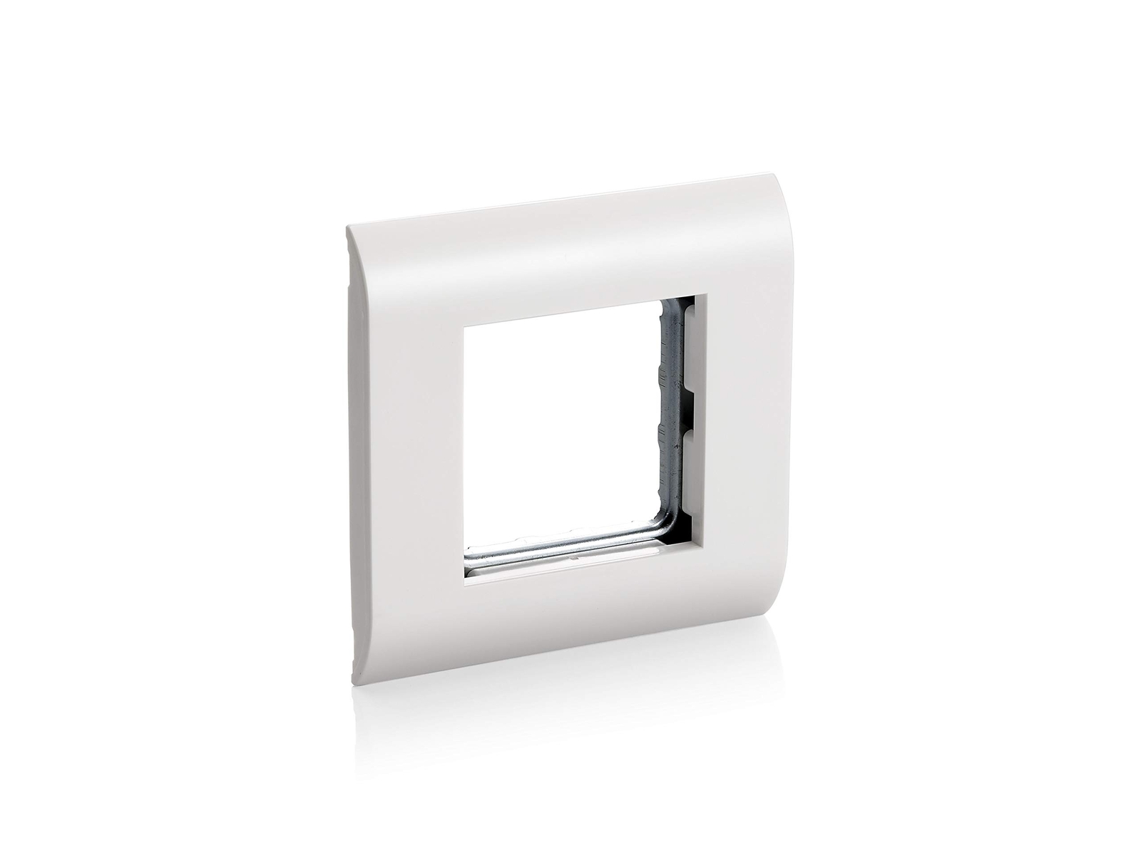 French Modular Abdeckrahmen mit Fenster (45x45mm), Reinweiß