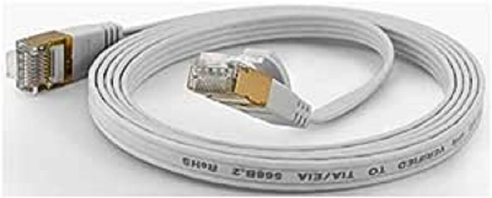 wantecWire 7011 Extradünne Patchkabel mit TOP Qualität weiß weiss Länge 10m