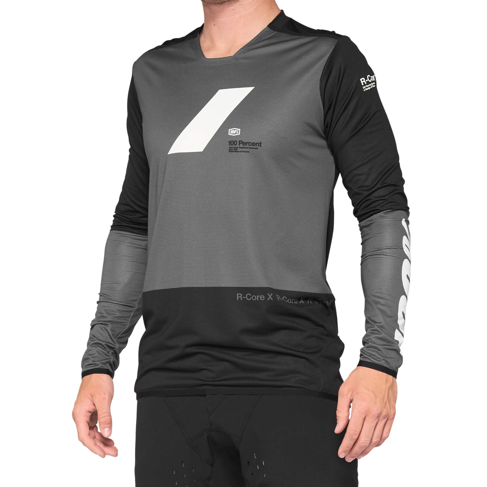 100% R-Core Concept Long Sleeve Jersey Maglia Unisex - Adulto M Grigio.
