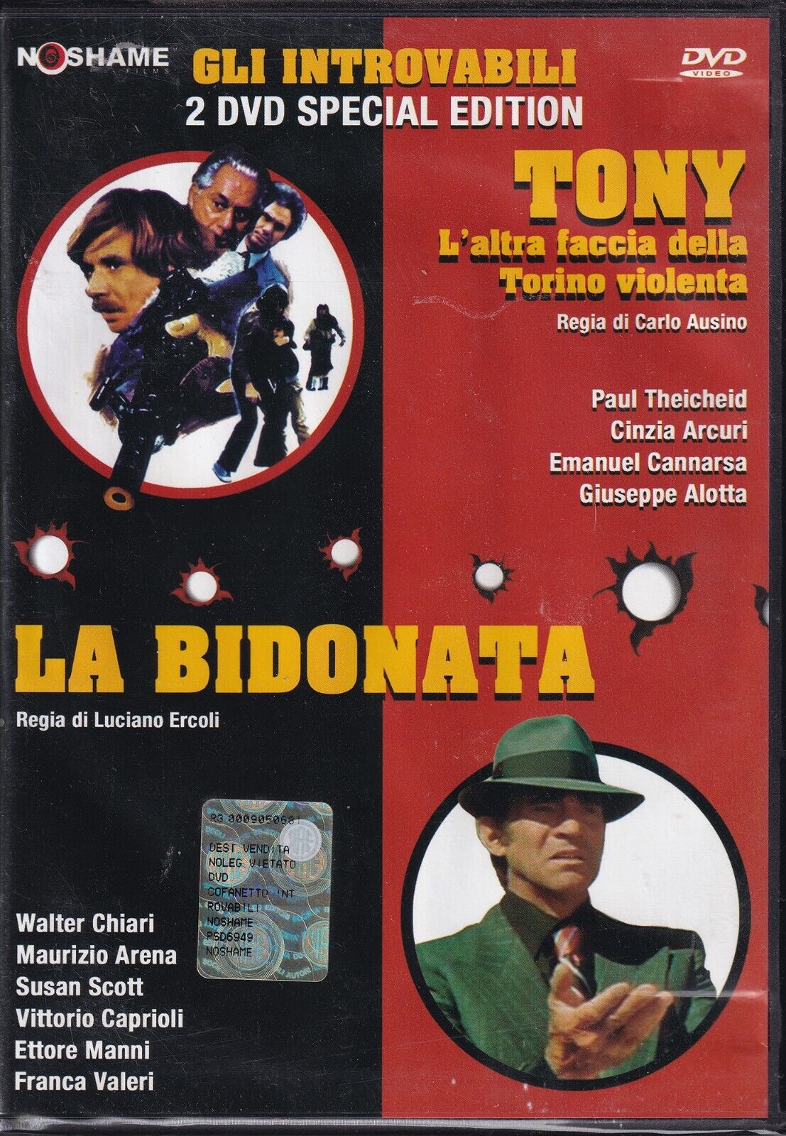 TONY L'ALTRA FACCIA DELLA TORINO VIOLENTA + LA BIDONATA 2 Dvd SIGILLATO NOSHAME