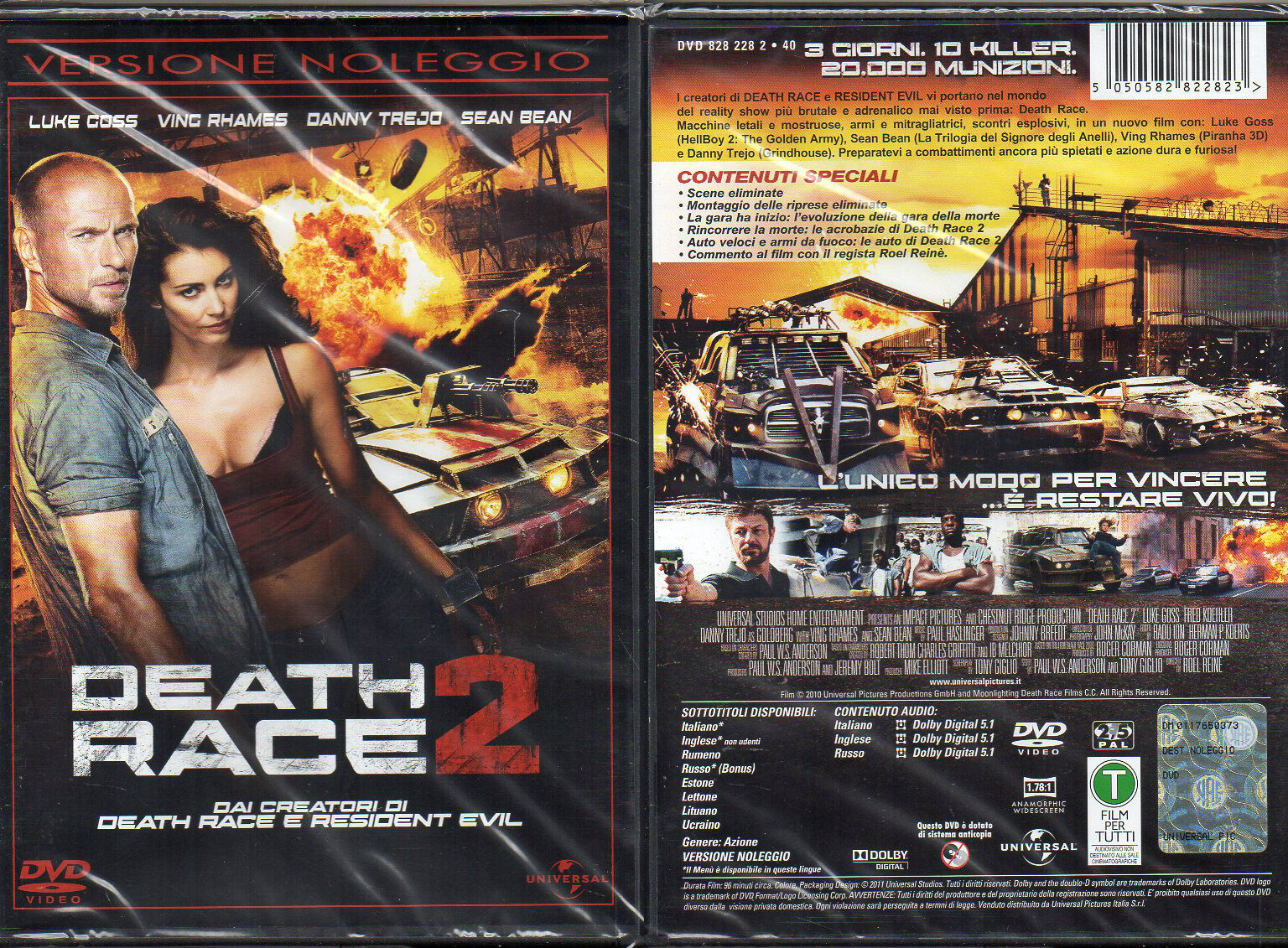 DEATH RACE 2 - DVD (NUOVO SIGILLATO) VERSIONE NOLEGGIO
