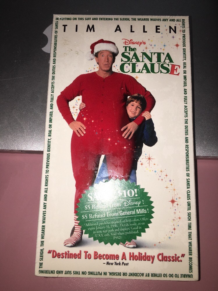 Della Disney The Babbo Natale Clause (Tim Allen) VHS Nuovo