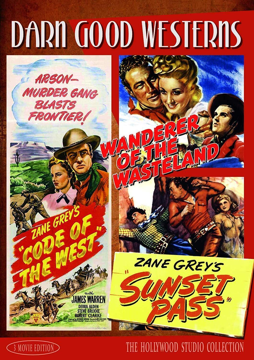 Darn Good Westerns #3 (Code of the West, Sunset Pass, Wanderer of the Wast (DVD)