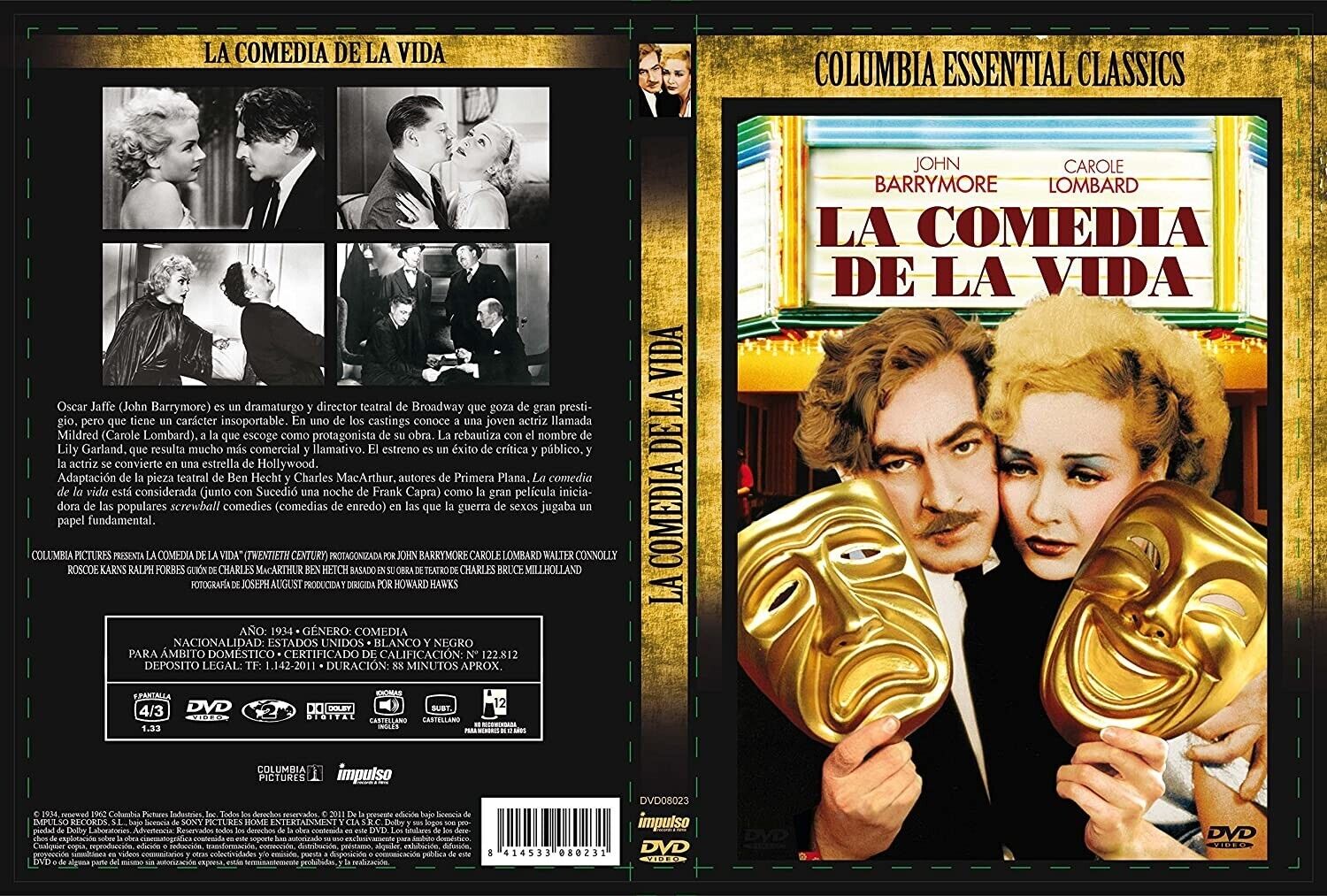 La Comedia de la Vida  DVD 1934 Twentieth Century (20th Century)