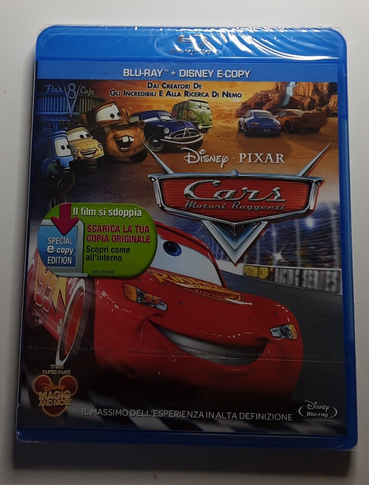 Cars Motori Ruggenti Blu Ray + Disney E-Copy Disney Pixar NUOVO, Sigillato