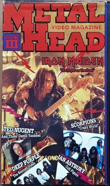METALHEAD VIDEO MAGAZINE VOL.3  VHS PAL ,IRON MAIDEN SCORPIONS + MORE,UNPLAYED
