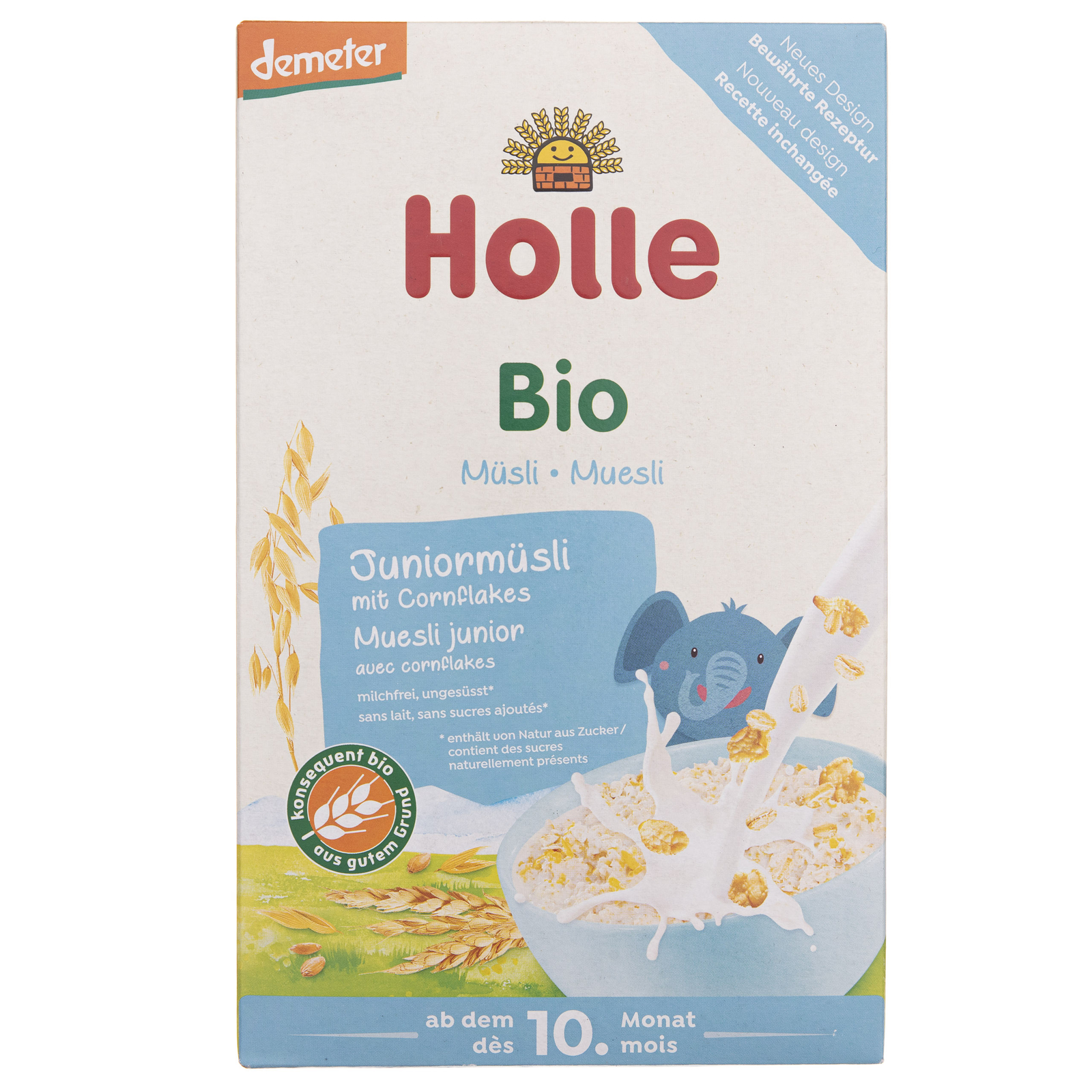 Holle Junior muesli multicereali con cornflakes dopo 10 mesi, 250 g