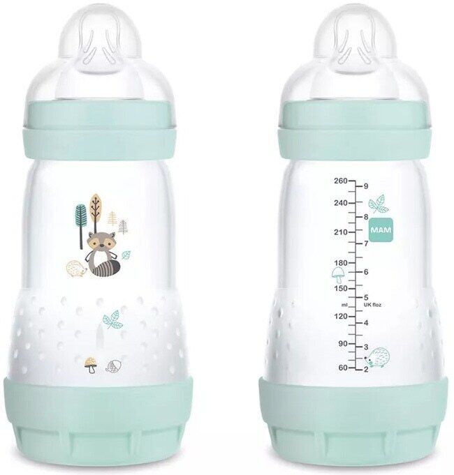 MAM Biberon Easy Start Anti-Colic 260ml Deep Sea Colore Azzurro, 2 Pezzi