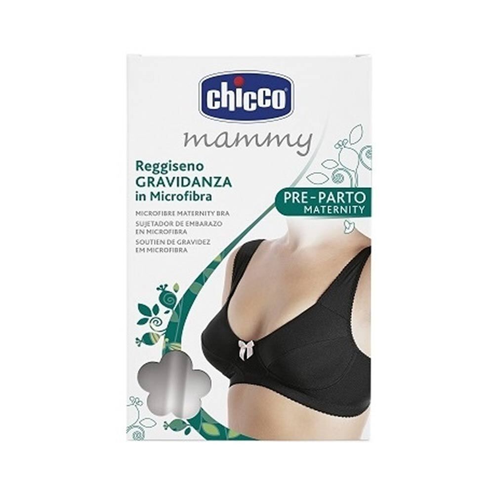 Chicco Mammy - Reggiseno Gravidanza in Microfibra Taglia 5C Colore Nero, 1 Pezzo