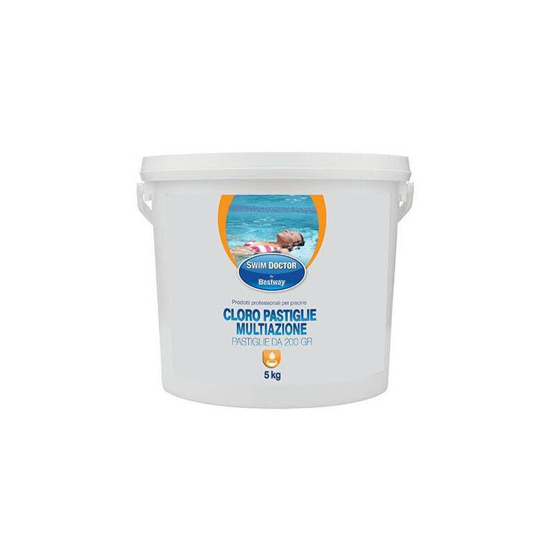 BESTWAY - 59021 - Cloro in pastiglioni multiazione da 200 gr / 5 kg 694213891541