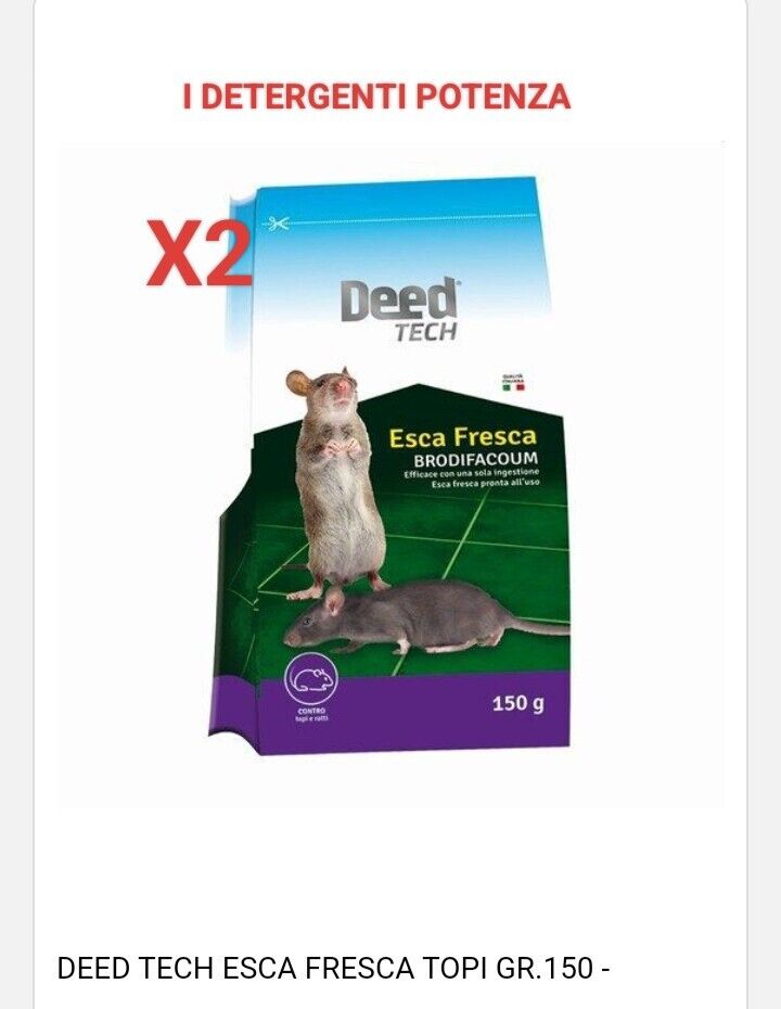 Veleno per Topi Ratti Professionale Potente Esca Topicida  Blu 150 g