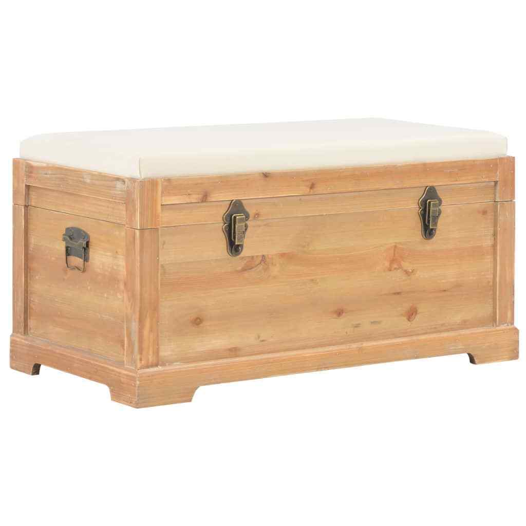 Cassapanca con Cuscino 80x40x40 cm MDF Baule Cassa Sedile Madia Arredo vidaXL