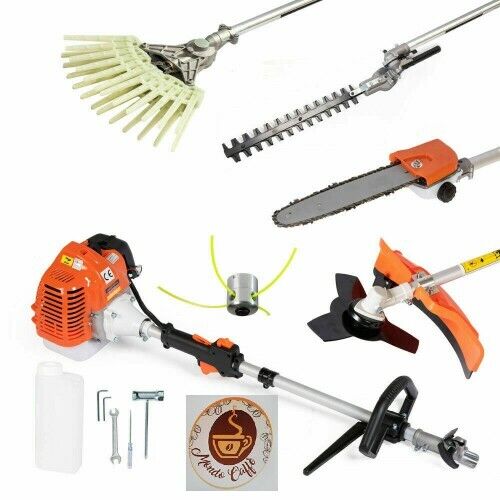 Decespugliatore a scoppio 5in1 Multifunzione Motosega, Tagliasiepi, Tagliabordi