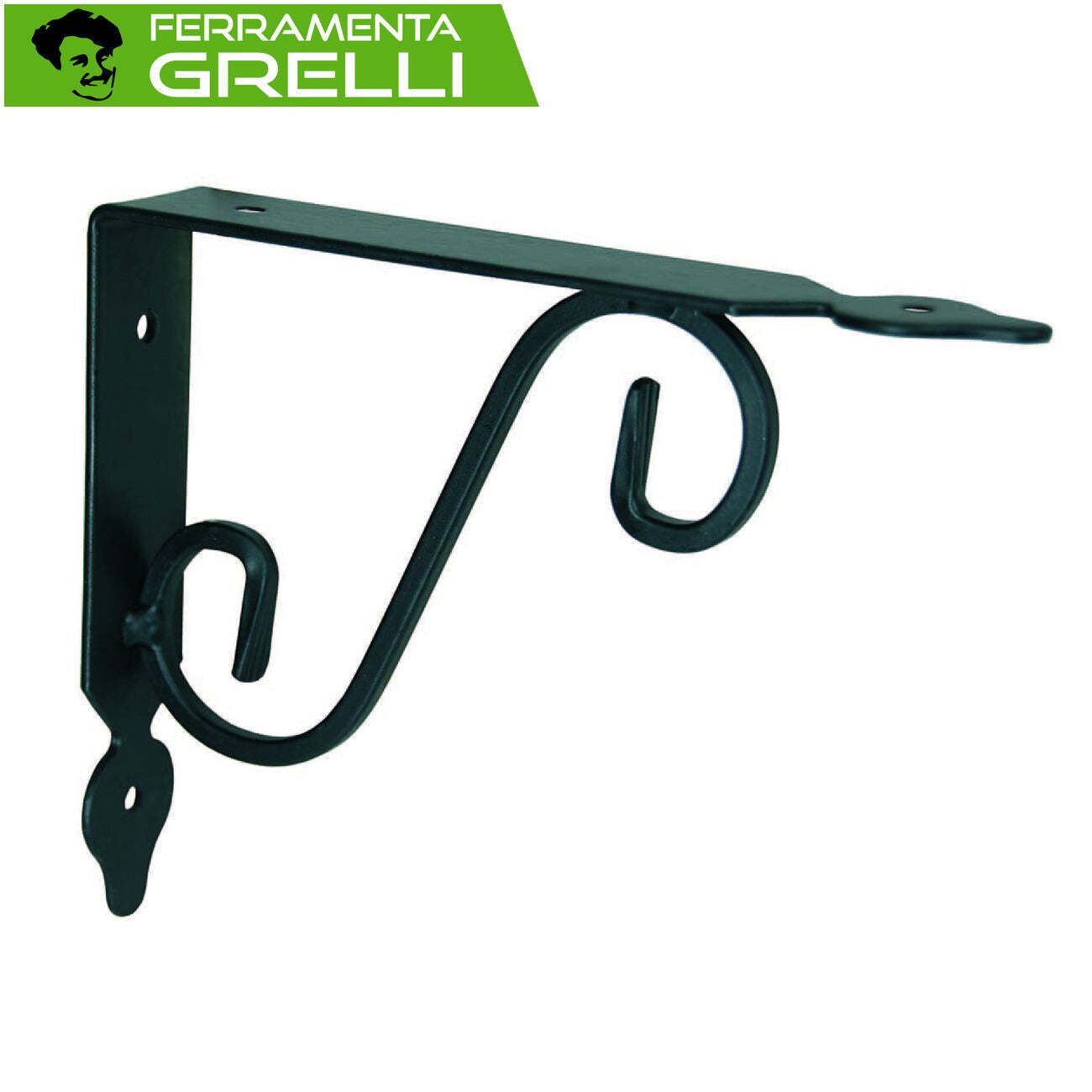 MENSOLE ORNAMENTALI BRACKETS EXTRA STRONG NERE • 2 pz