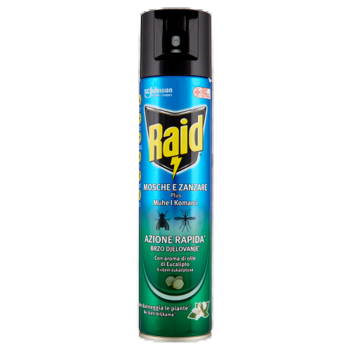 Raid Mosche e Zanzare Eucalipto New Spray 400ml