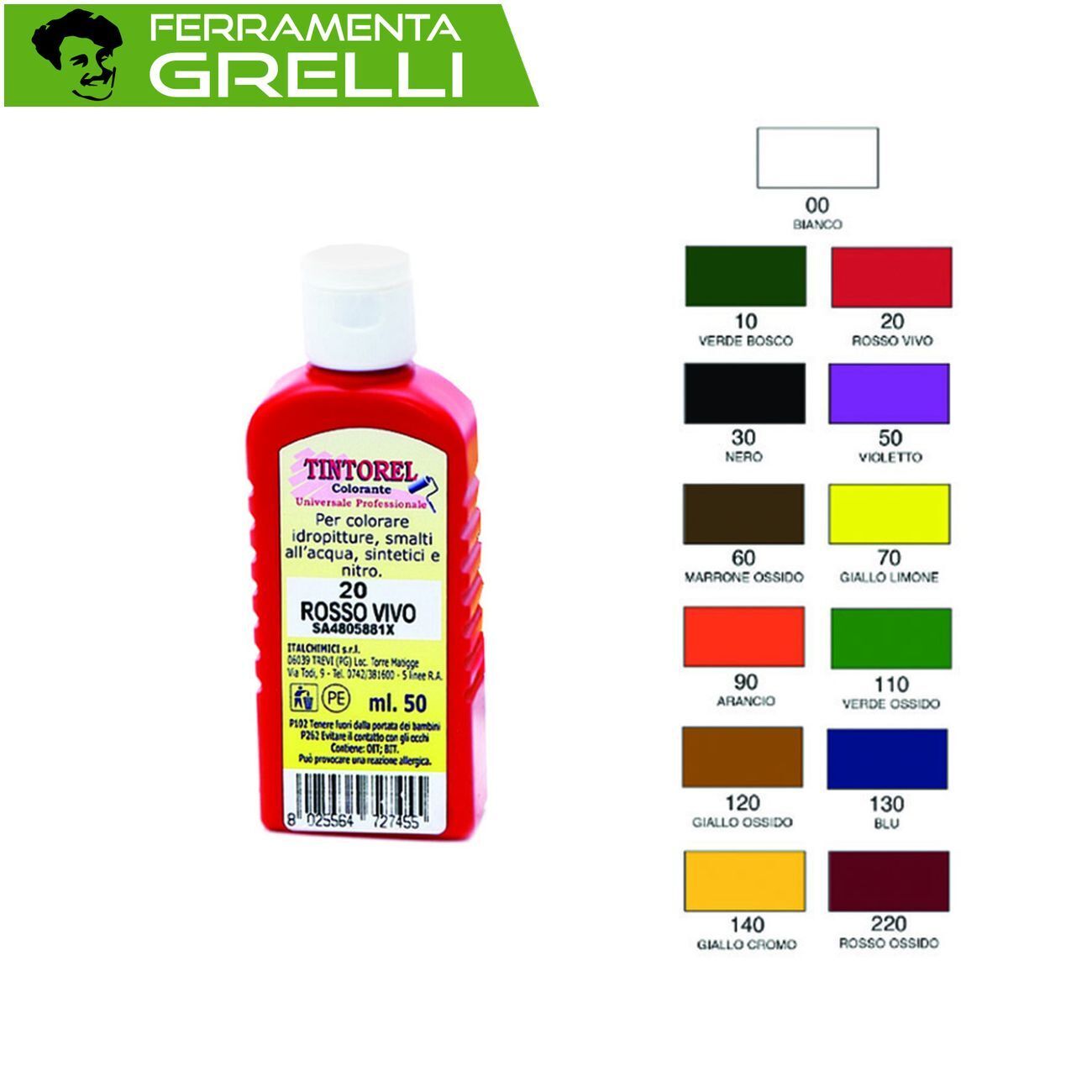 COLORANTE UNIVERSALE CONCENTRATO TINTORELn 50 ml 50 violetto  • 12 pz