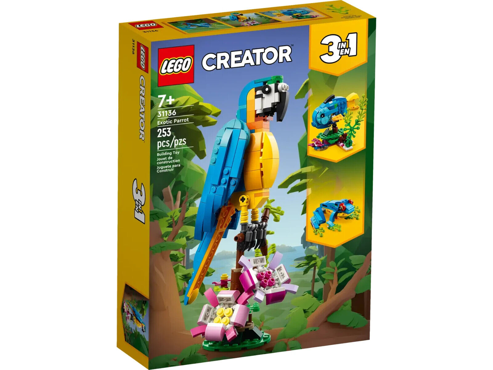 LEGO CREATOR: Exotic Parrot (31136) Brand New & Sealed, SOME DAMAGE TO BOX