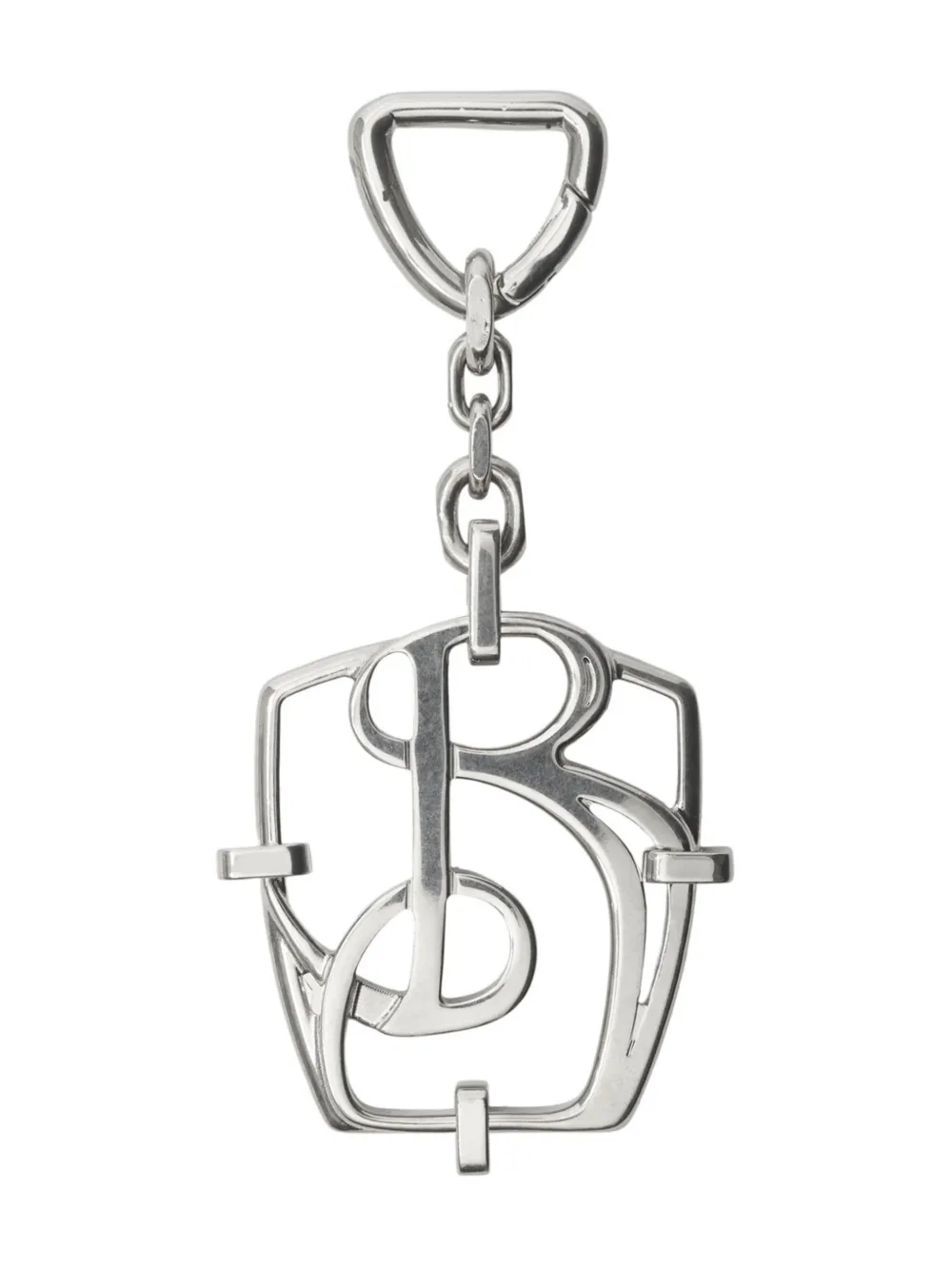Burberry B-charm keyring - Argento
