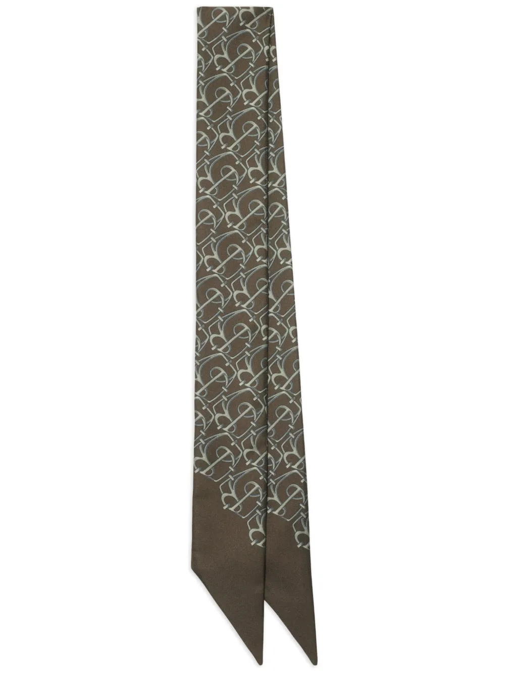 Burberry Skinny B Charm scarf - Marrone