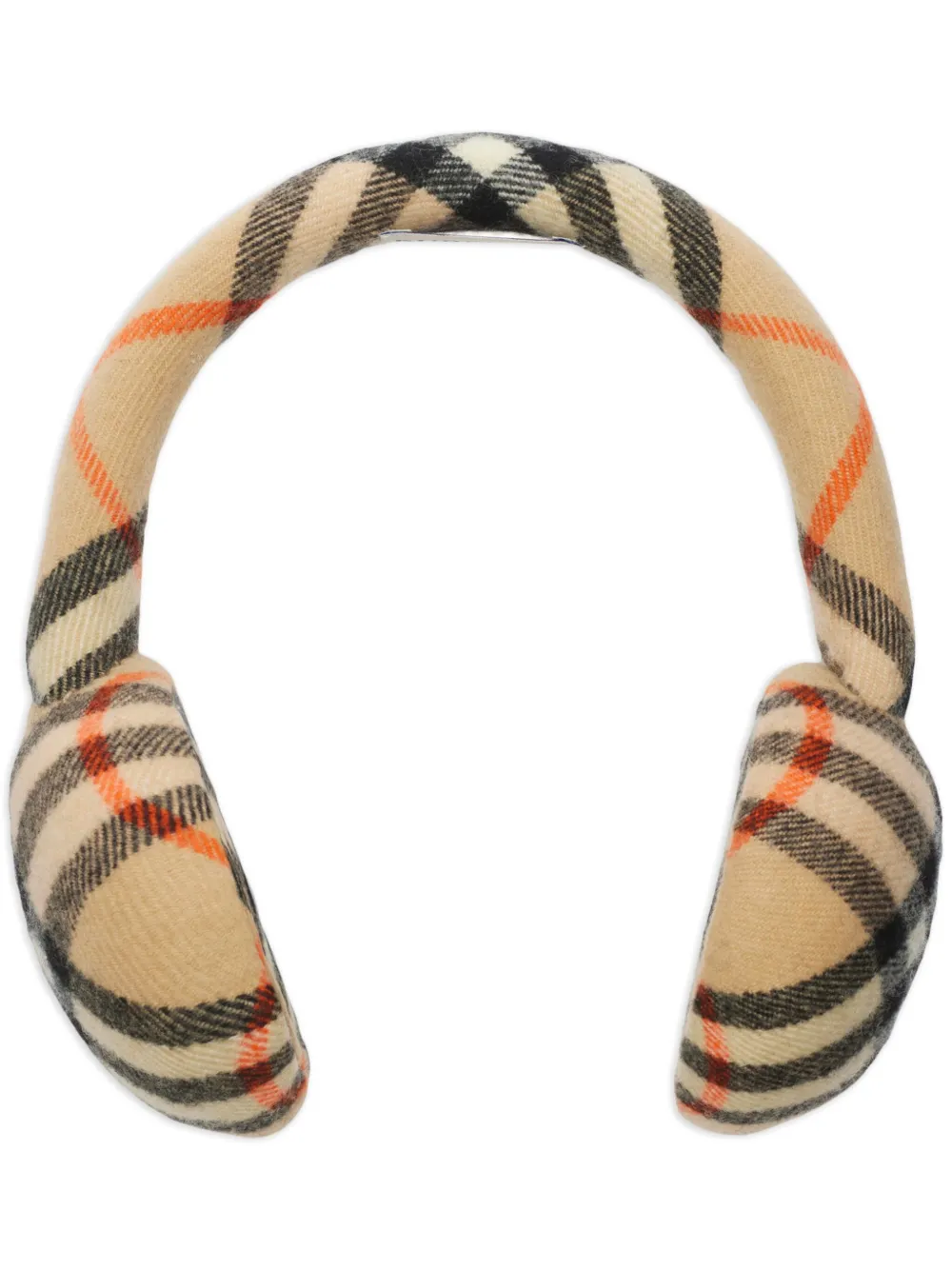 Burberry check pattern ear muffs - Marrone