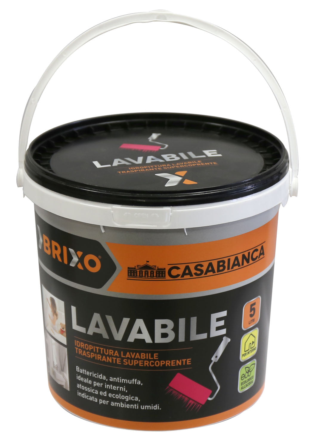 Idropittura lavabile traspirante brixo casabianca 2,5 lt