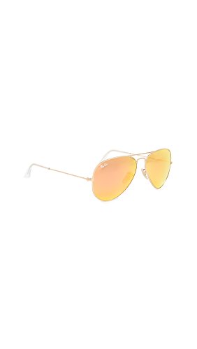 Ray-Ban Rb3025 Aviator Occhiali Da Sole Unisex Adulto, Gold Blue Mirror, 58 Mm