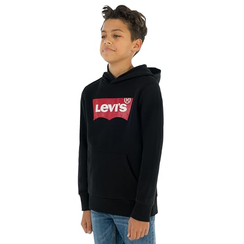 Levi'S Lvb Batwing Screenprint Hoodie, Felpa Con Cappuccio Bambini E Ragazzi, Nero (Black), 16 Anni