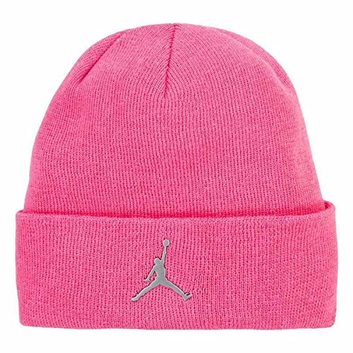 Jordan Jordan Cuffed Beanie 9A0063 Aa7 Rosa Fucsia Grigio Taglia Unica